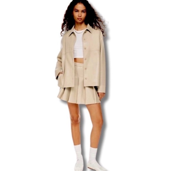 ARITZIA Sunday Best Gabby Vegan Leather Jacket Sz. Large - Picture 8 of 10